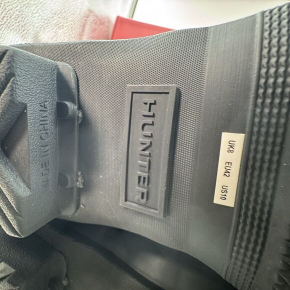 Hunter Original Tour Tall Boot, Black Winter, Rain Boot, Women’s Size 10 New - Picture 11 of 14